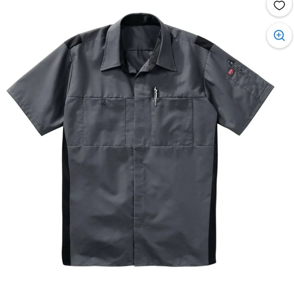 Red Kap Men’s Short Sleeve Performance Plus Shop Shirt M - Picture 2 of 14